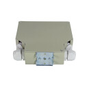 Industrie Splei&szlig;verteiler, unbest&uuml;ckt, LWL-Hutschienen-Splei&szlig;box f&uuml;r 6x SC-D-/LC-Q-Kupplungen oder 8x LC-D-/SC-S-Kupplungen