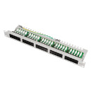 Cat.3 Patchpanel 50 Ports, 19" Einbau, 1 HE, hellgrau