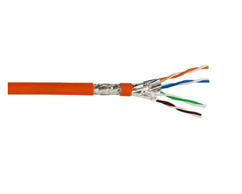 Verlegekabel Cat 7A, S/FTP, AWG23/1, LSZH, 1300Mhz, CPR Dca, orange, 1000m Trommel