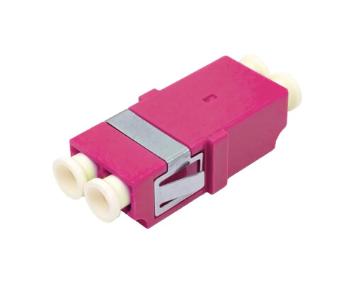 LWL Kupplung LC Duplex Multimode, ohne Flansch, violett