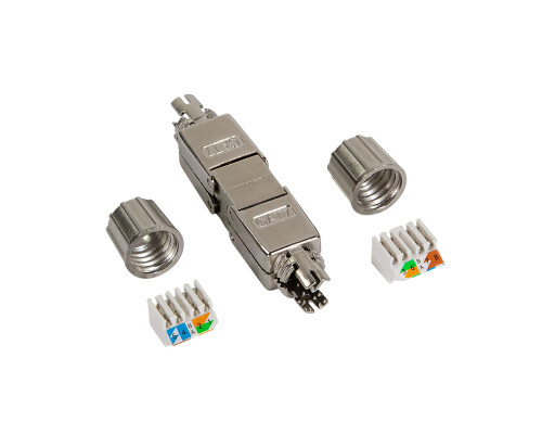 Feldkonfektionierbarer Kabelverbinder Cat.7, geschirmt, schmale Bauform