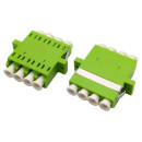 LC 4-fach Kupplung, Kunststoffgeh&auml;use, OM5, limetten...