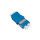 LC Duplex Kupplung, Kunststoffgeh&auml;use, Singlemode, blau, ohne Flange