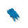 LC Duplex Kupplung, Kunststoffgeh&auml;use, Singlemode, blau, ohne Flange