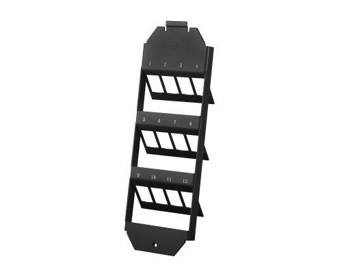 Bodentankeinsatz f&uuml;r 12 Ports &ndash; 3&times;4 Keystone Module, Schwarz RAL 9005