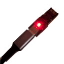 LED Patchkabel mit USB-C Schnittstelle, Cat.6A S/FTP 26AWG LSZH, grau,