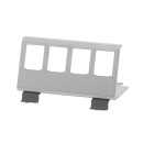 Hutschienenhalter f&uuml;r 4x RH45 Keystone Module, Metall