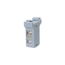 Hutschienenadapter mit 2x Cat.6A Inline-Kupplungen RJ45...