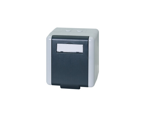 IP44 Aufputz-Geh&auml;use f&uuml;r 2 RJ45 Keystone Module Cat.6A