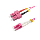 OM4 Duplex Jumper / LWL Patchkabel LC UPC / SC UPC