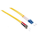 OS2 Duplex Jumper / LWL Patchkabel LC UPC / ST UPC
