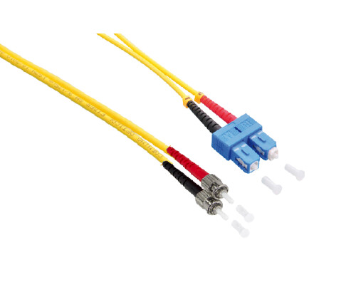 OS2 Duplex Jumper / LWL Patchkabel ST UPC / SC UPC