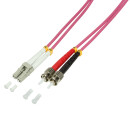 OM4 Duplex Jumper / LWL Patchkabel ST UPC / LC UPC