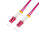 OM4 Stahlarmiertes Duplex Jumper / LWL Patchkabel LC UPC...