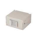 Industrie-Splei&szlig;geh&auml;use f&uuml;r Hutschiene, Metallgeh&auml;use, 61 x 115 x 113 mm, ohne Frontblende