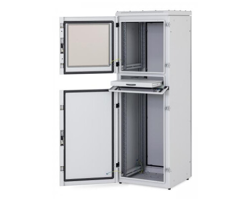 19" Industrieverteiler / Standschrank, IP54, Tragkraft 400 kg,