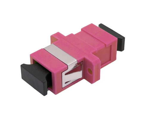 SC Simplex Kupplung, Kunststoffgeh&auml;use, Multimode erikaviolett OM4