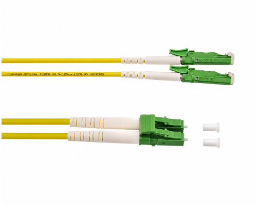 OS2 Duplex Jumper / LWL Patchkabel E2000-APC / LC APC