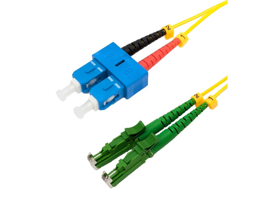 OS2 Duplex Jumper / LWL Patchkabel LSH/APC - SC/UPC