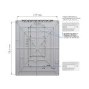 FTTX-Anschlussgeh&auml;use IP65, f&uuml;r max. 96 Fasern, 24x LC/DX oder 24x SC/SX, 280 &times; 220 mm - Schrumpfschlauch-Splei&szlig;schutz