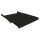 19" Ausziehbarer Fachboden T=600 mm, Schwarz