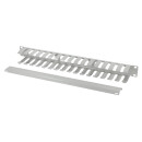19" Kabelpanel 1HE, mit Abdeckung, grau