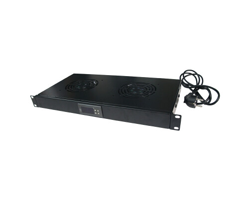 19" L&uuml;ftereinschub mit 4 L&uuml;ftern, Schwarz