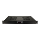 19" L&uuml;ftereinschub mit 4 L&uuml;ftern, mit Thermostat