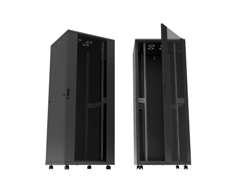 19" Netzwerk Standschrank, 42HE 800x1000mm, schwarz