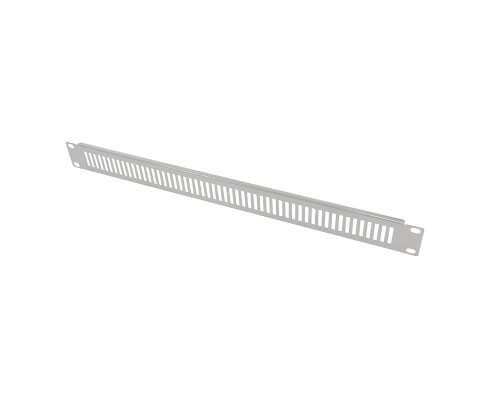 19" Perforiertes Blindpanel 1HE, grau