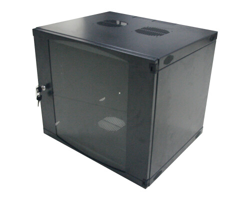 19" Wandgeh&auml;use einteilig 15HE 540X450mm, unmontiert, schwarzgrau