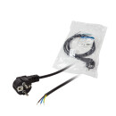 Anschlusskabel, Schutzkontaktstecker 90&deg; zu offenem Kabelende, 1,50m, schwarz