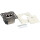 Cat.6 Netzwerkdose UP, 2x RJ45, geschirmt, reinwei&szlig;