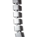 Flexibler Kabelkanal f&uuml;r den Schreibtisch, 800 x 68 mm (18 Gelenke), Silber