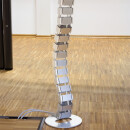 Flexibler Kabelkanal f&uuml;r den Schreibtisch, 800 x 68 mm (18 Gelenke), Silber