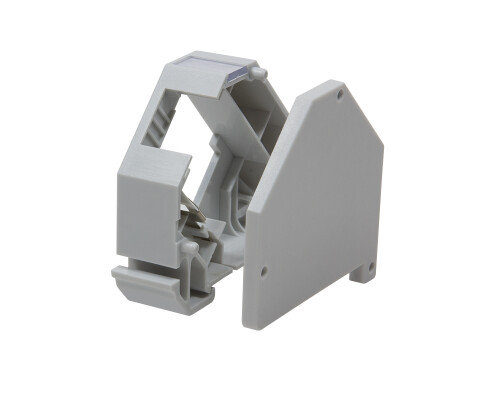 Hutschienenadapter f&uuml;r 1x RJ45 Keystone Modul, Kunststoff