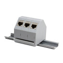 Hutschienenadapter f&uuml;r 1x RJ45 Keystone Modul, Kunststoff
