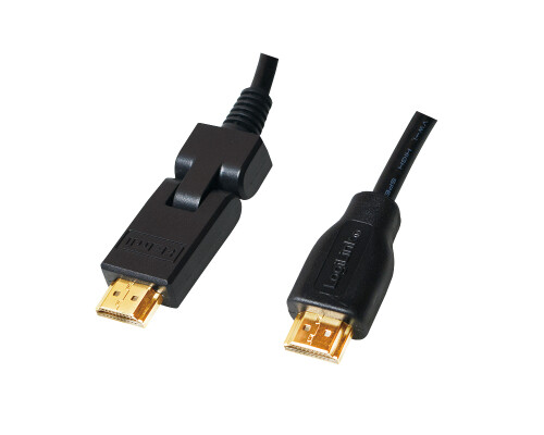 Kabel HDMI High Speed, 2x Stecker, 180&deg; schwenkbar