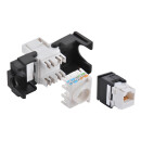 Keystone Buchse RJ45 Kat.6 ungeschirmt, 180&deg; werkzeuglos