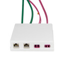 Leergeh&auml;use f&uuml;r 4 Keystone Module &ndash; Aufputz, Signalwei&szlig; RAL 9003