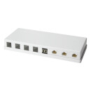 Leergeh&auml;use f&uuml;r 8 Keystone Module &ndash; Aufputz, Signalwei&szlig; RAL 9003