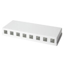 Leergeh&auml;use f&uuml;r 8 Keystone Module &ndash; Aufputz, Signalwei&szlig; RAL 9003