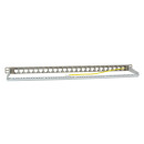 Keystone Modular Verteilerfeld 0.5HE f&uuml;r 24 Keystone Module , geschirmt, grau, leer