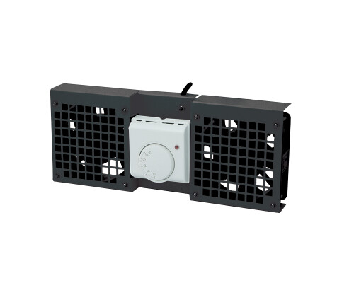 L&uuml;ftermodul f&uuml;r und Canovate Wandschr&auml;nke mit 2x L&uuml;fter, schwarz