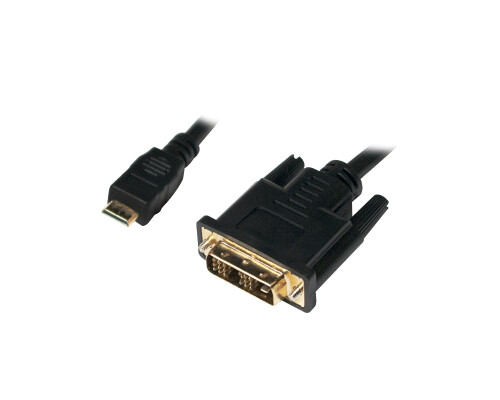 Mini-HDMI auf DVI-D Kabel, M/M, 0,5m