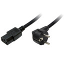Netzkabel, Schutzkontaktstecker 90&deg; auf...