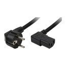 Netzkabel, Schutzkontaktstecker 90&deg; auf...
