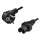 Netzkabel, Schutzkontaktstecker 90&deg; auf Warmger&auml;tebuchse IEC C15, 2m, schwarz