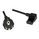 Netzkabel, Schutzkontaktstecker auf Kaltger&auml;tebuchse...