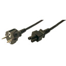 Netzkabel, Schutzkontaktstecker auf Kaltger&auml;tebuchse...